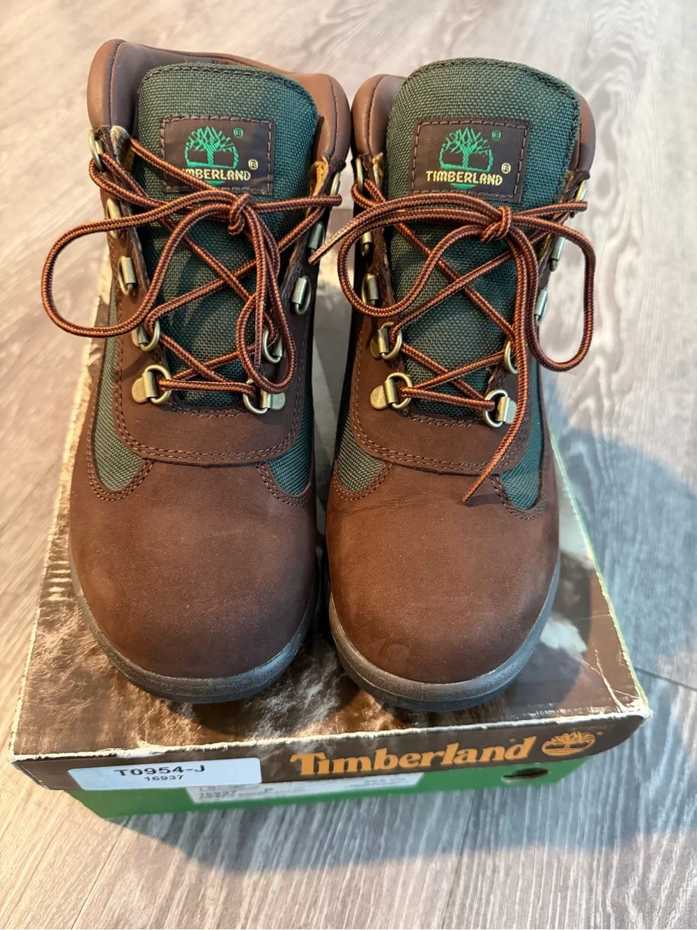 Timberland Kid’s Brown and Green Boots
